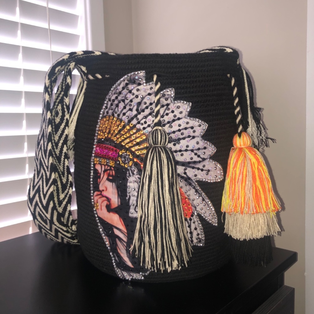 Wayuu bag/ New collection 🤩/ Handmade women's bag/ Native girl/ Size L. - Picture 4 of 6